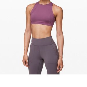 Lululemon high neck free to be serene sports bra.